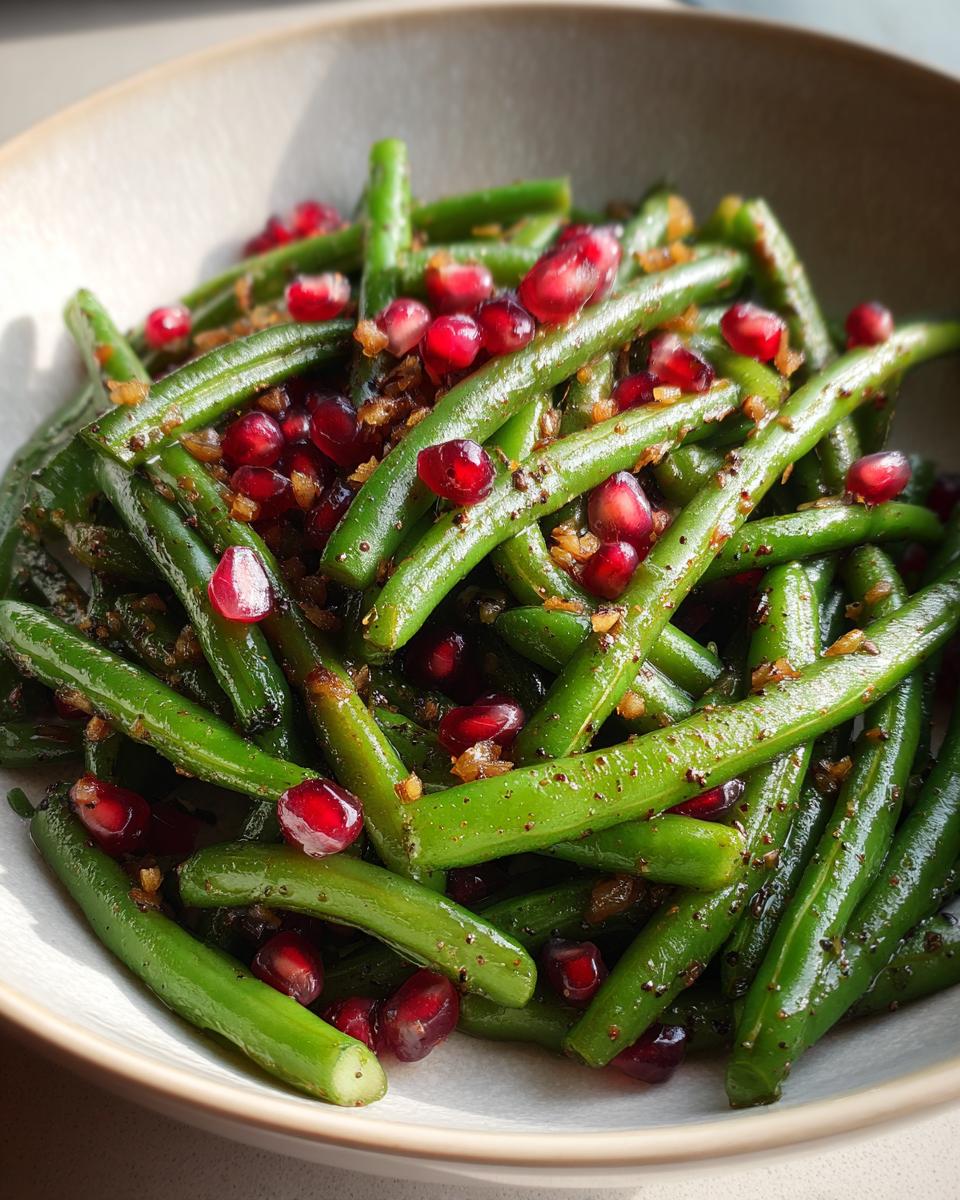 Sautéed Green Beans with Pomegranates - detail 1