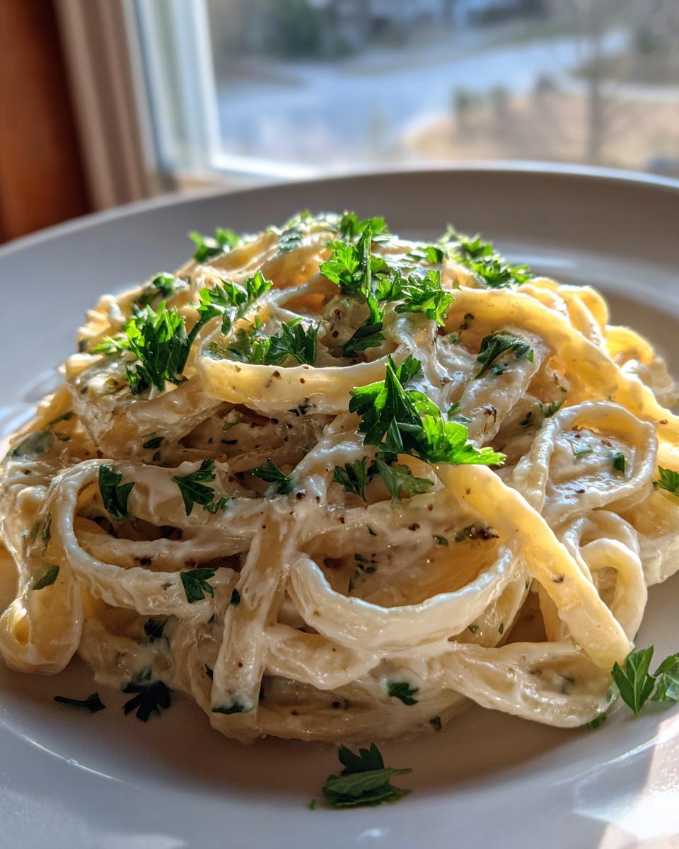 Vegan Fettuccine Alfredo - detail 1