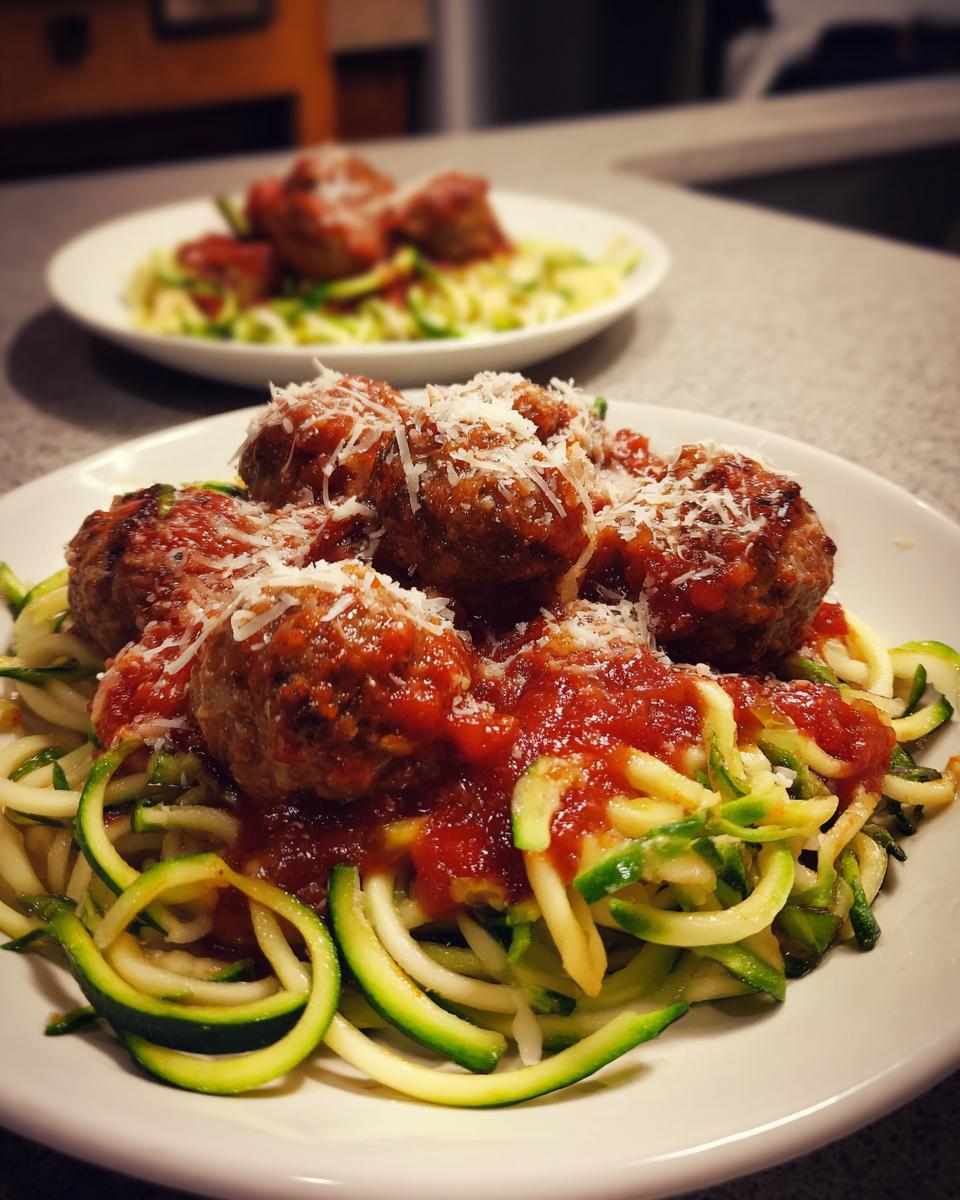 Zucchini Noodles with Turkey Meatballs - detail 1