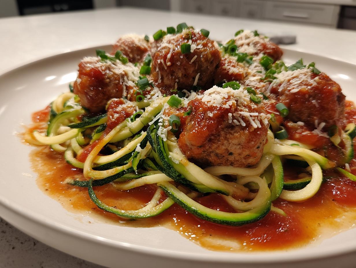 Turkey Meatballs with Zucchini Noodles