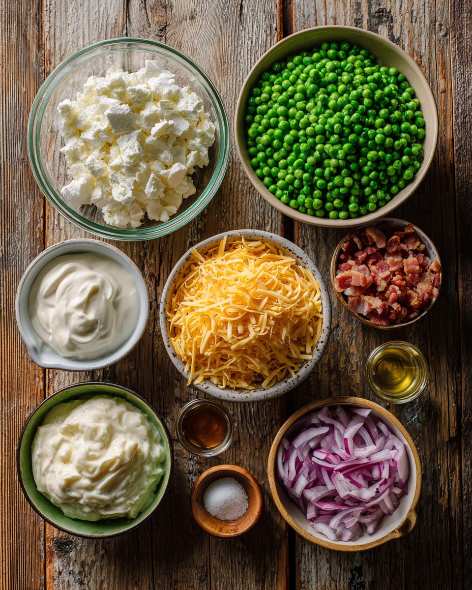 Classic creamy pea salad - detail 1