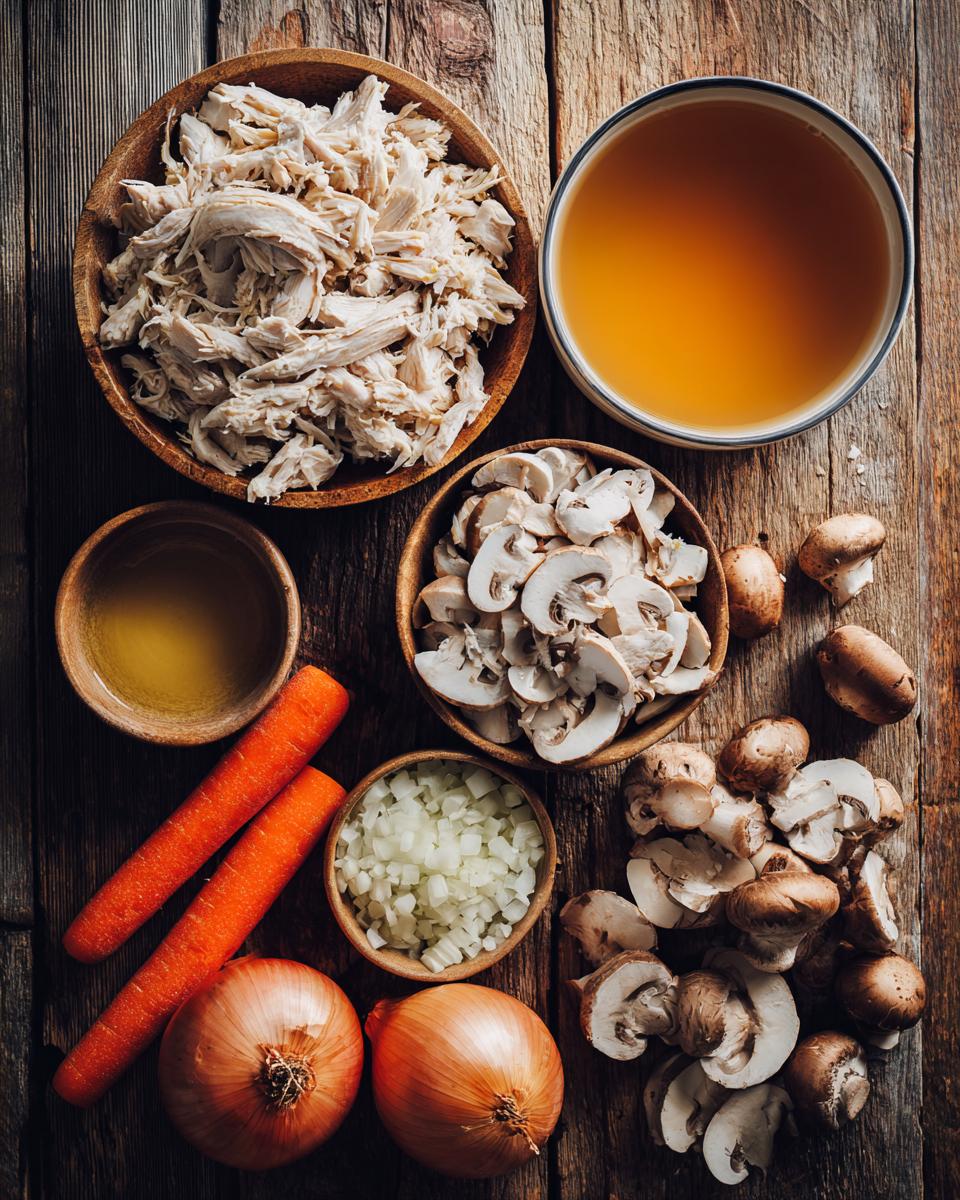 Comforting Rotisserie Chicken and Mushroom Soup - detail 1