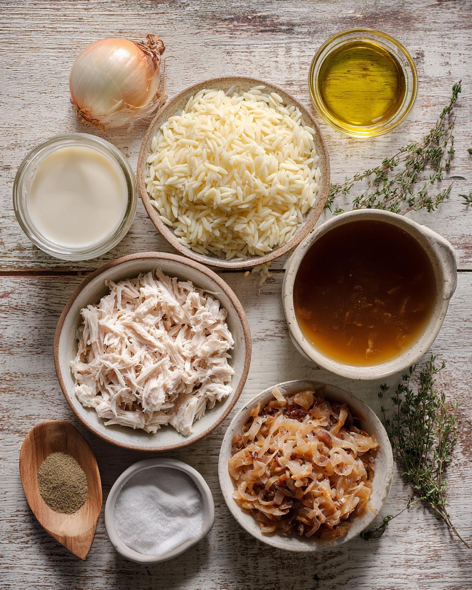 French Onion Chicken Orzo Casserole - detail 1