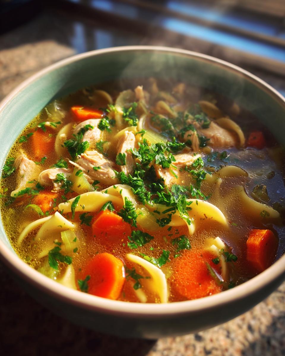 Classic Ginger Garlic Chicken Noodle Soup - detail 2