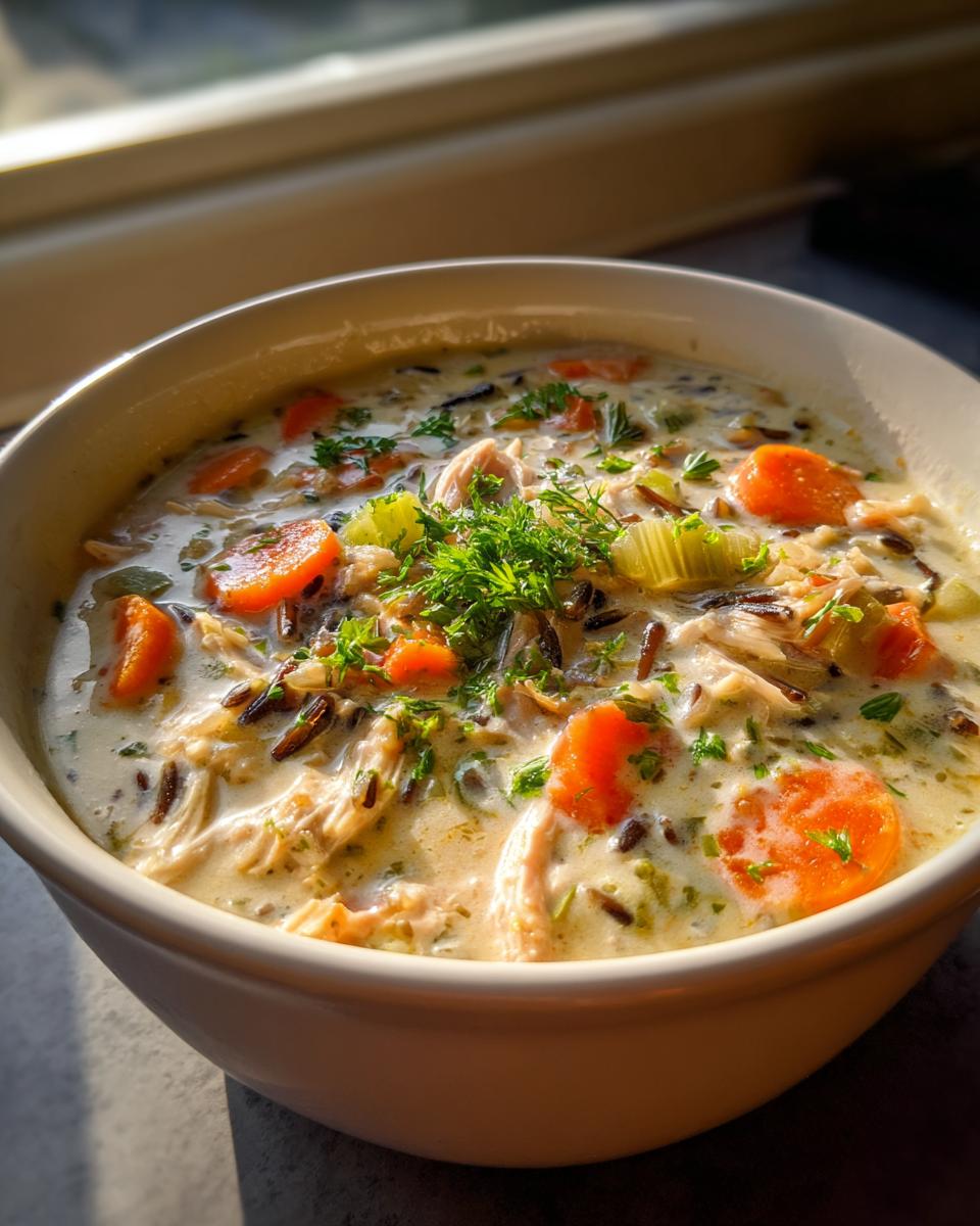 Creamy Crockpot Chicken Wild Rice Soup | Lemons + Zest - detail 2