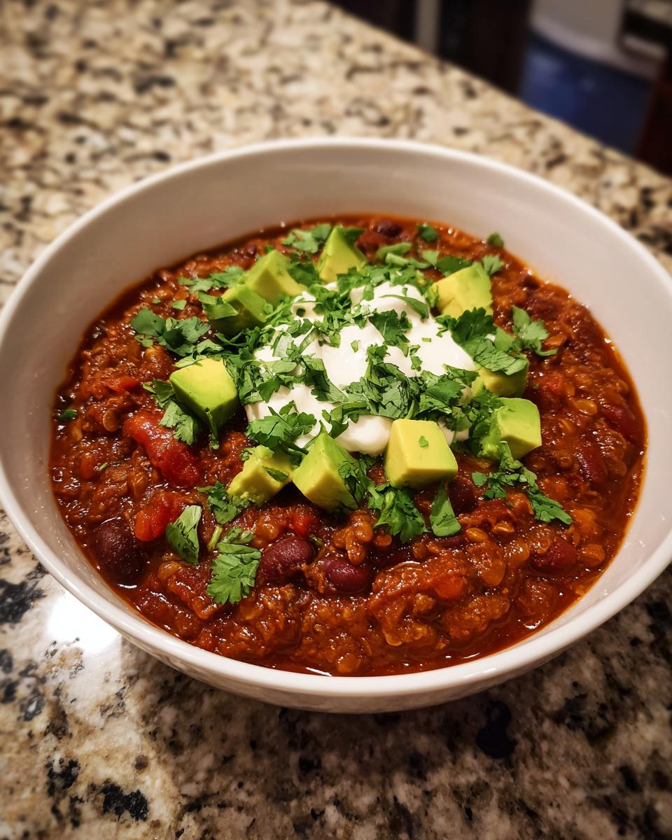 Crock-Pot Lentil Taco Chili - detail 2