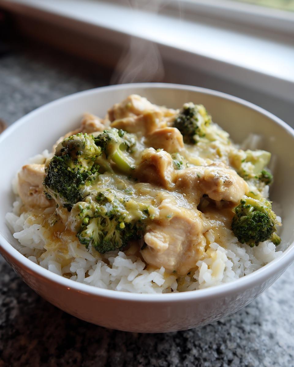 Easy Crockpot Cheesy Chicken Broccoli Rice - detail 2
