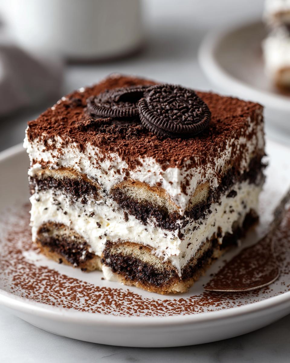 Easy Vegan Oreo Tiramisu - detail 2