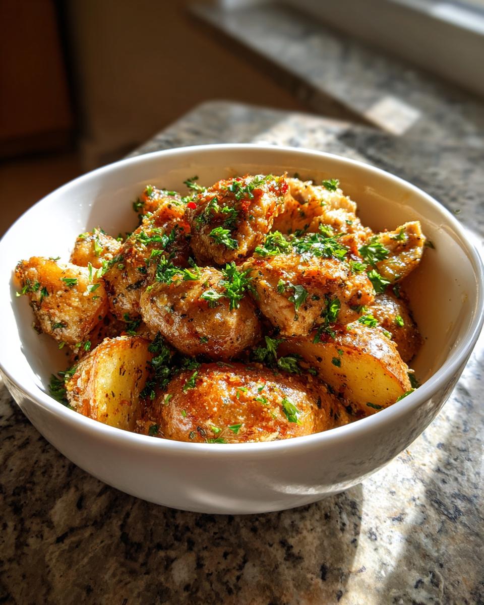 Garlic Parmesan Crockpot Chicken and Potatoes - detail 2
