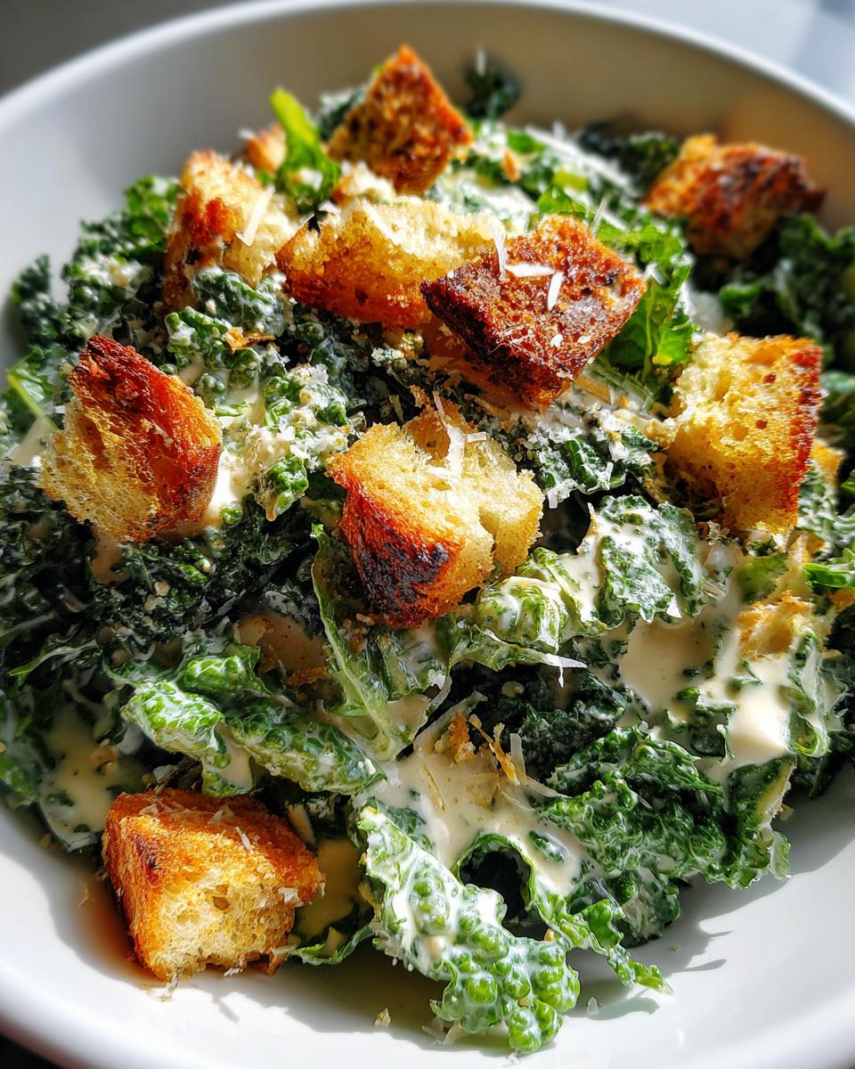 Vegan Lemon Kale Caesar Salad - detail 2