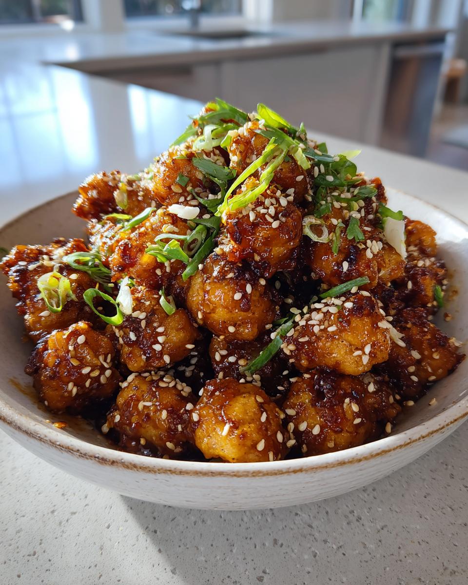 Vegan Sticky Sesame Chickpeas - detail 2