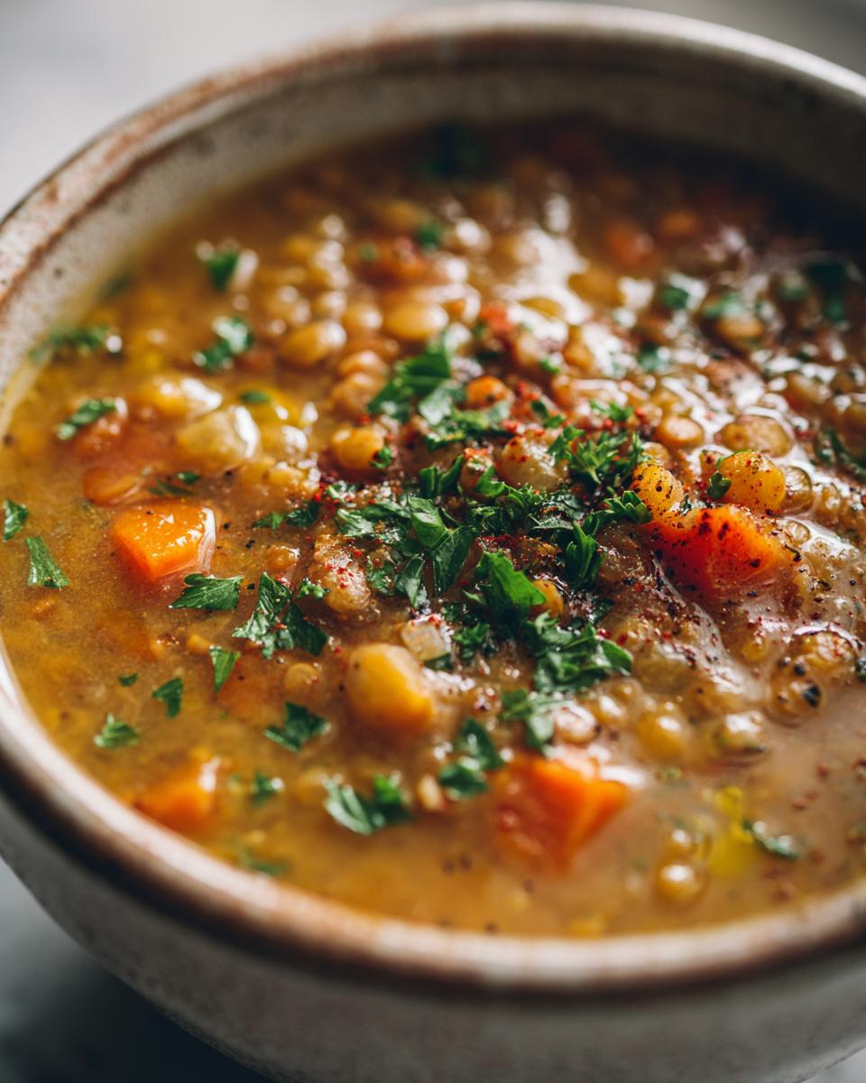 Vegetarian Lentil Soup - detail 2