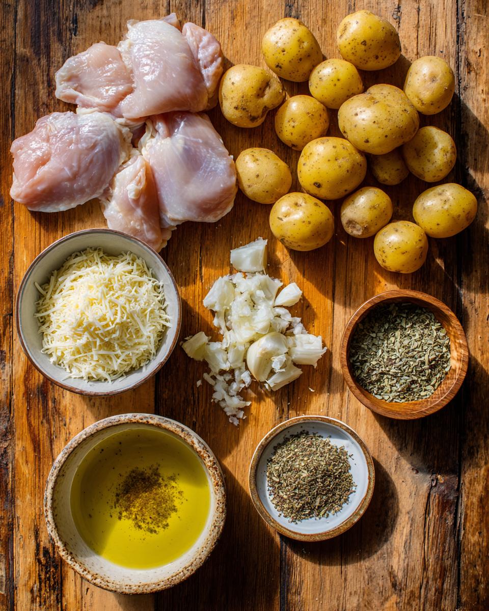 Garlic Parmesan Crockpot Chicken and Potatoes - detail 1
