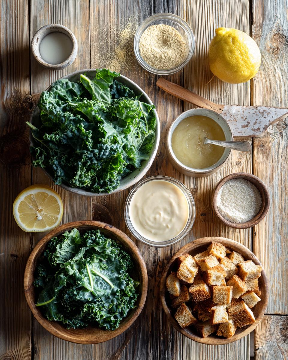 Vegan Lemon Kale Caesar Salad - detail 1