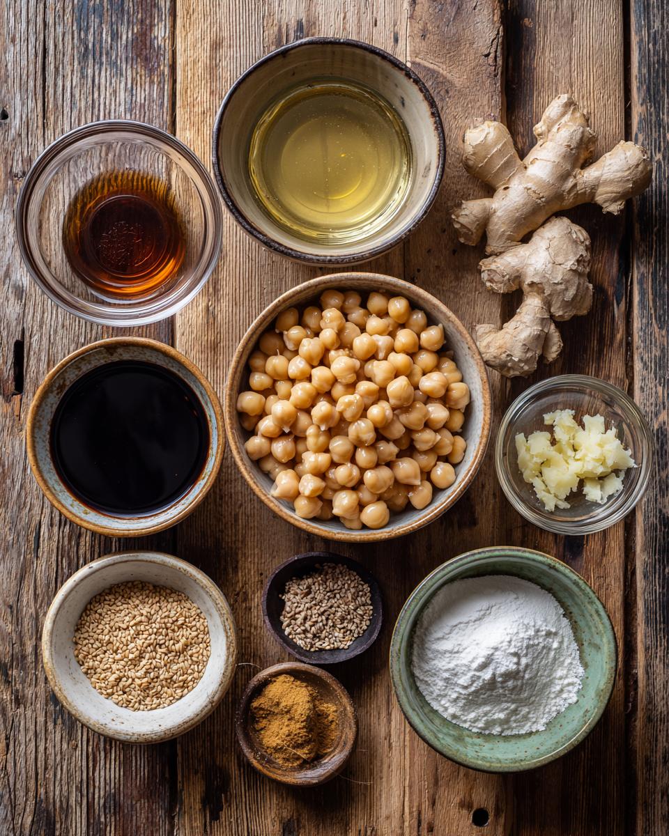 Vegan Sticky Sesame Chickpeas - detail 1
