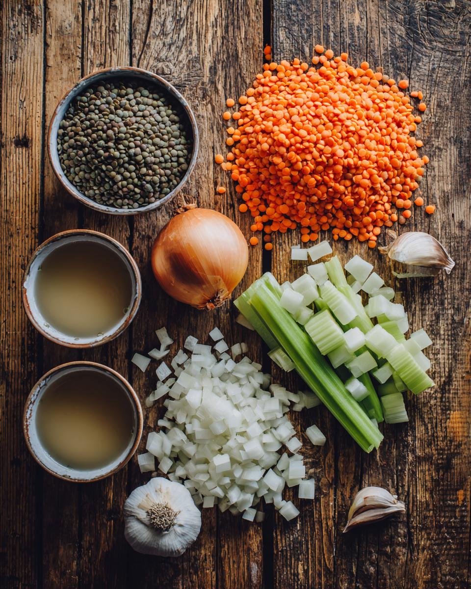 Vegetarian Lentil Soup - detail 1