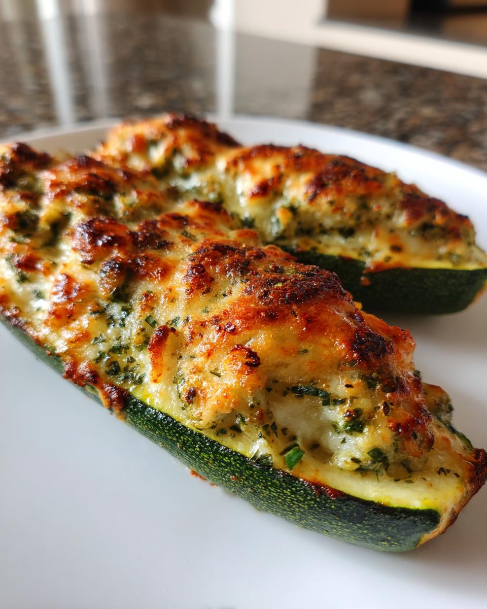 Cheese Stuffed Zucchini - detail 2