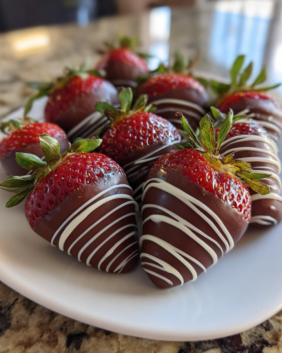 Chocolate-dipped strawberries - detail 2