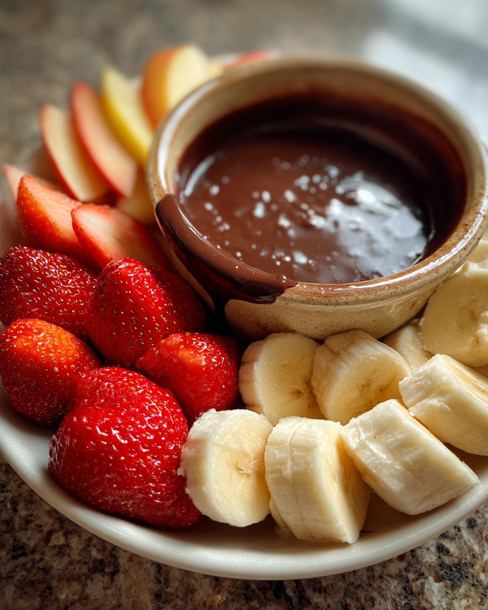 Chocolate fondue with fresh fruits - detail 2
