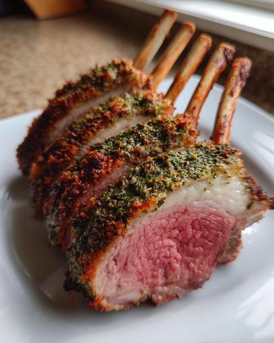 Herb-crusted rack of lamb - detail 2