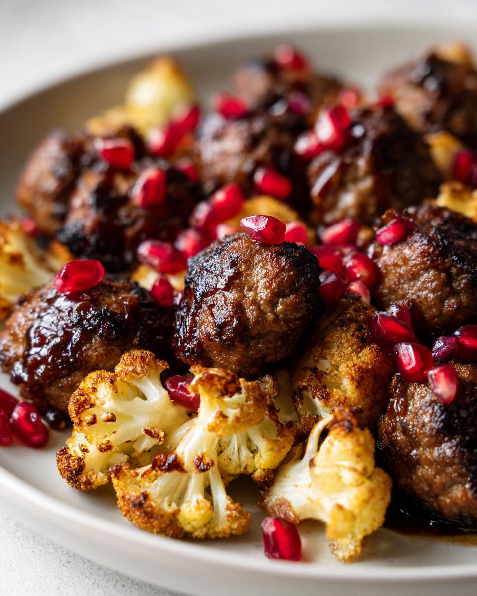 Lamb Meatballs with Cauliflower and Pomegranate - detail 2