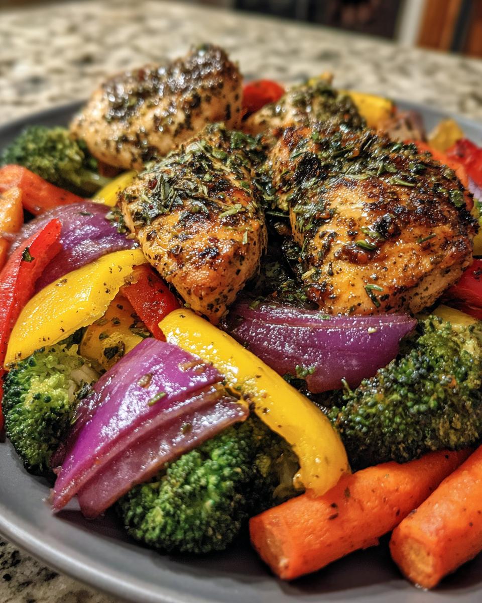 Lemon Herb Chicken with Rainbow Vegetables - detail 2