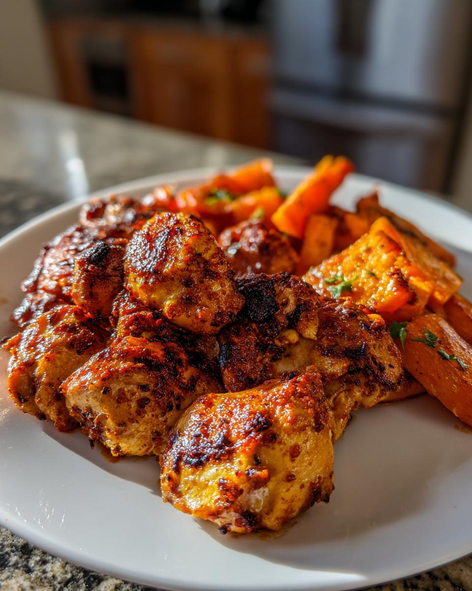 Sheet Pan Harissa Chicken with Sweet Potatoes - detail 2