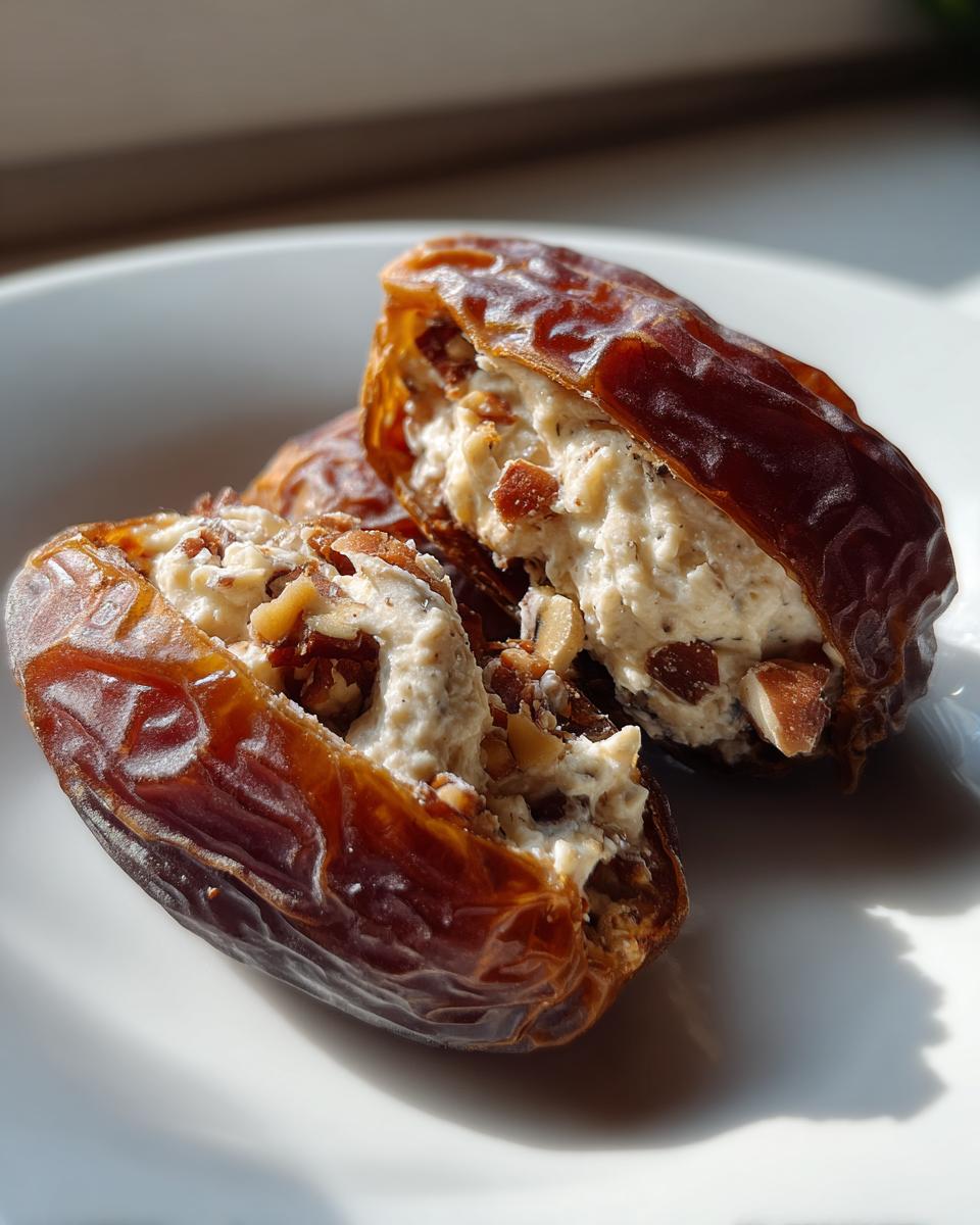 Stuffed dates with cream cheese and nuts - detail 2