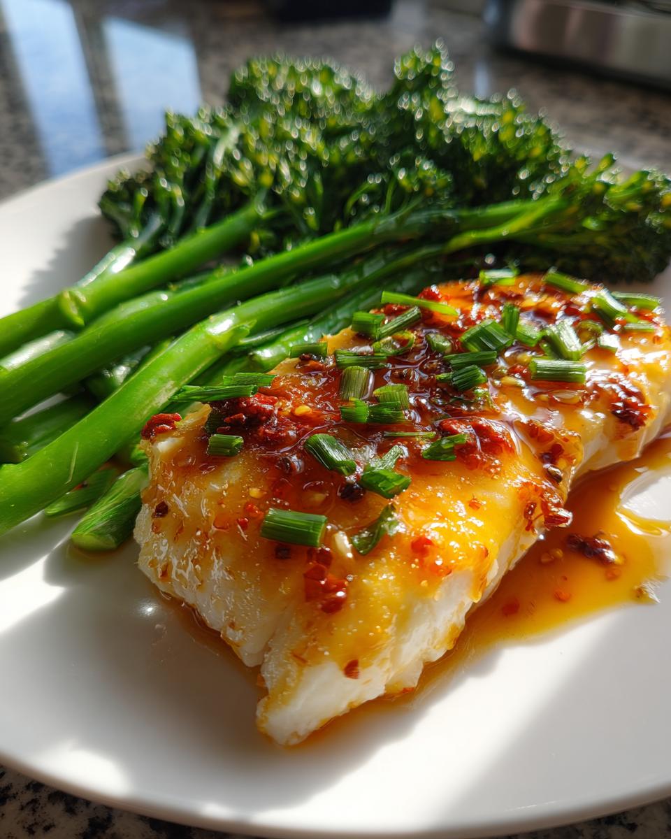 Thai Sweet Chili Baked Fish with Broccolini - detail 2