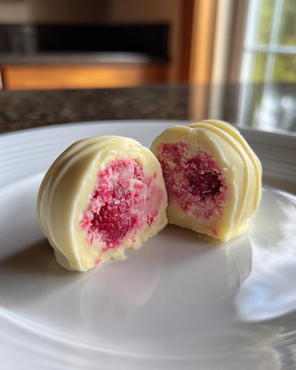 White Chocolate Raspberry Balls - detail 2