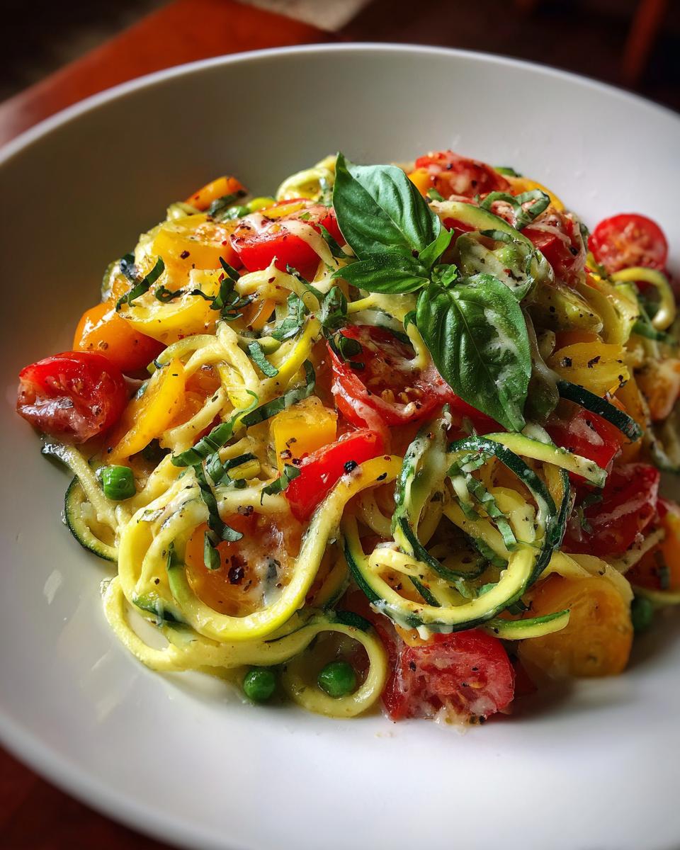 Zucchini Pasta Primavera - detail 2