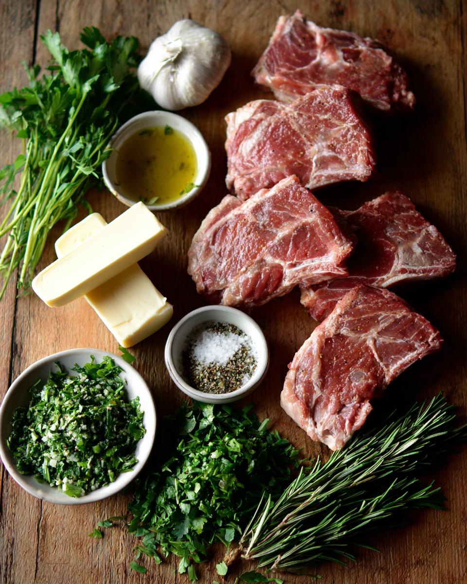 Grilled lamb chops with herb butter - detail 1