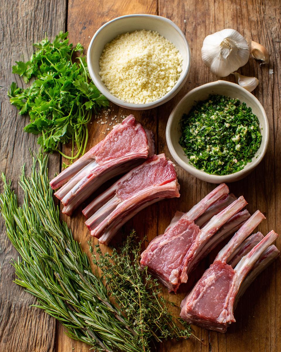 Herb-crusted rack of lamb - detail 1