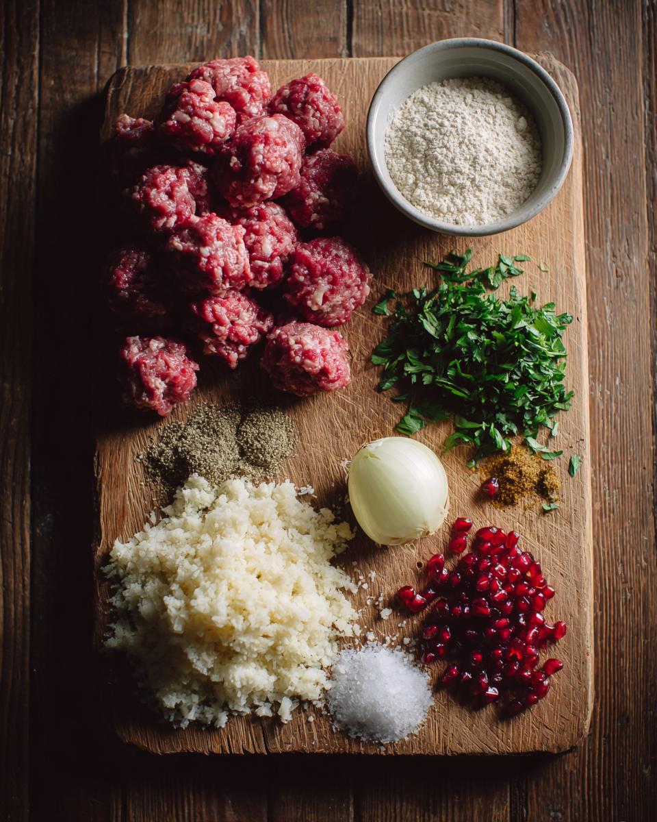 Lamb Meatballs with Cauliflower and Pomegranate - detail 1