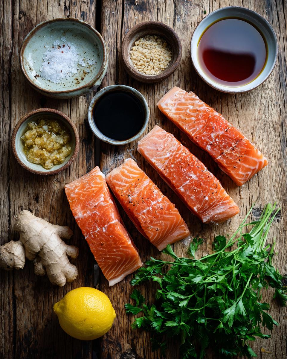 Salmon with honey garlic glaze - detail 1