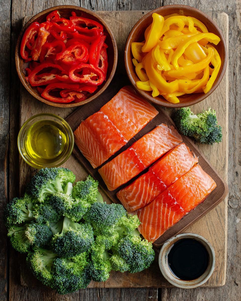 Teriyaki Salmon with Peppers and Broccoli - detail 1