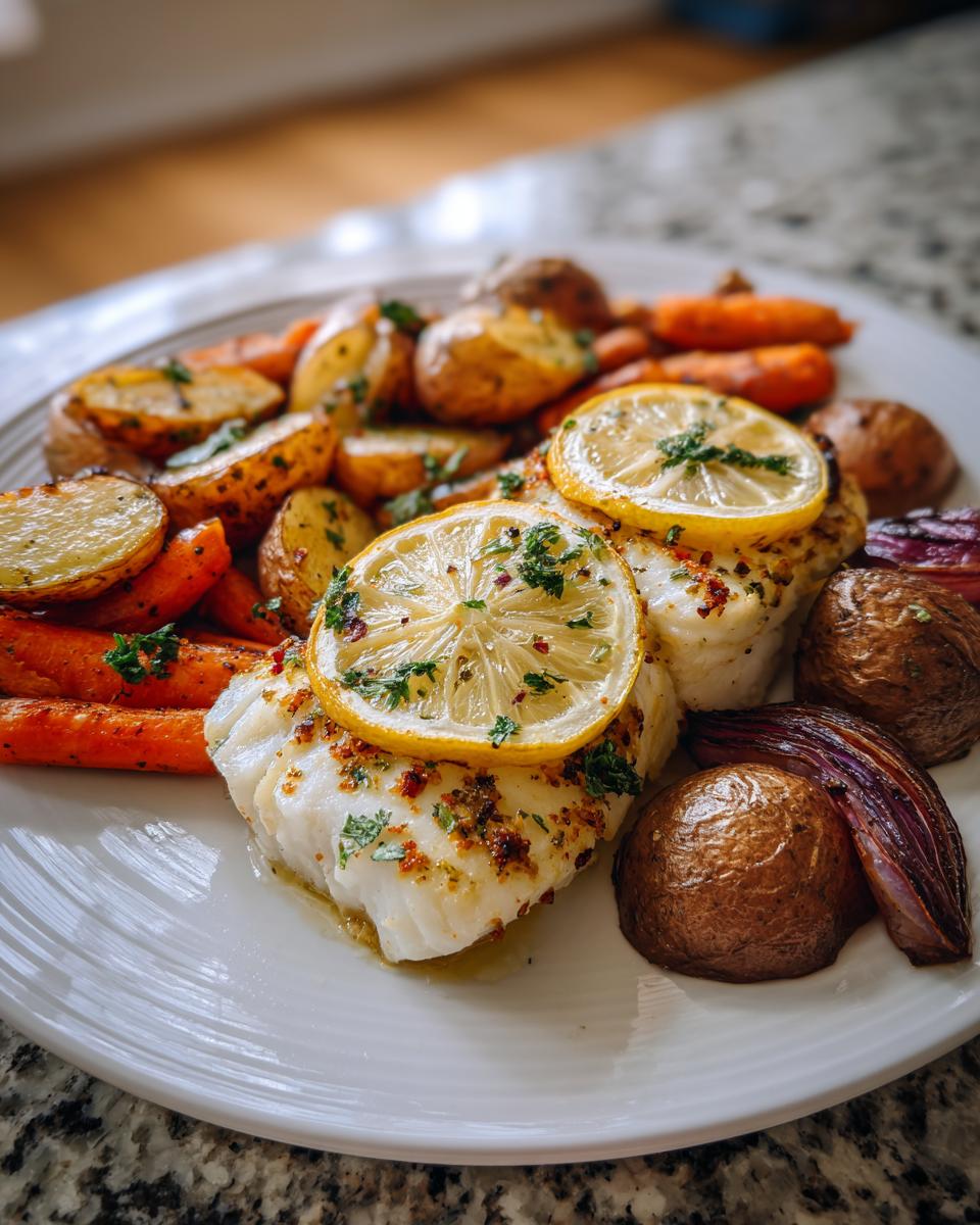 Baked Cod with Roasted Vegetables - detail 2