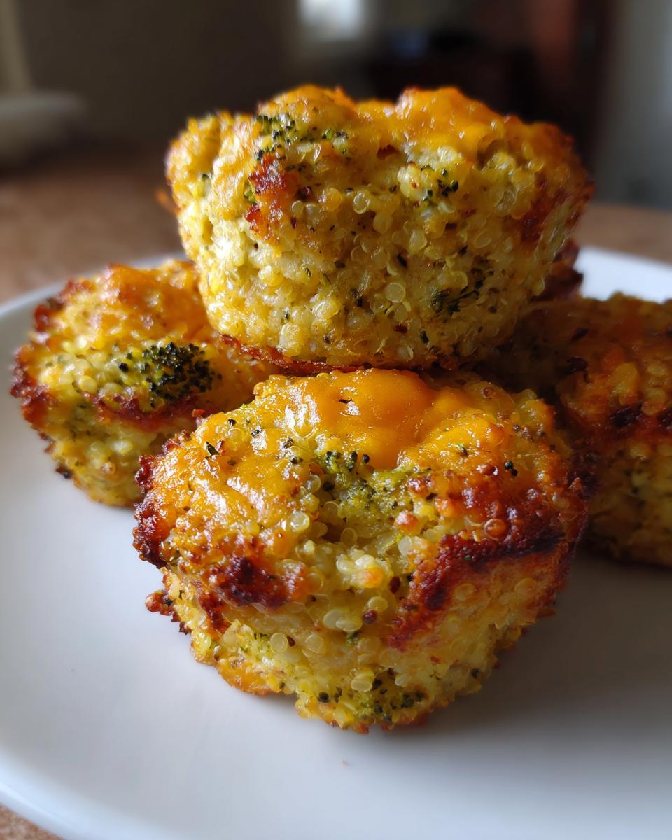 Broccoli Cheddar Quinoa Bites - detail 2