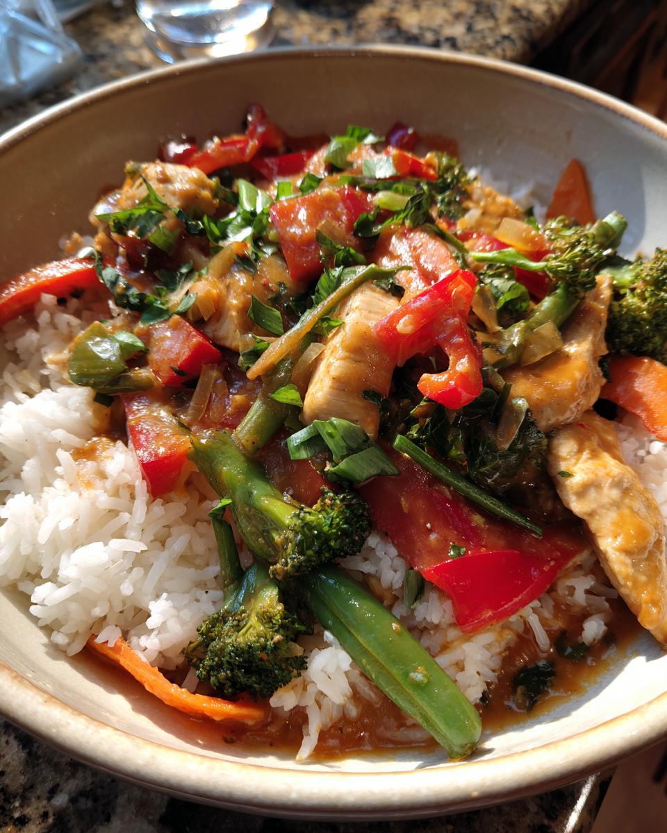 Chicken and Veggie Stir-Fry with Peanut Sauce - detail 2