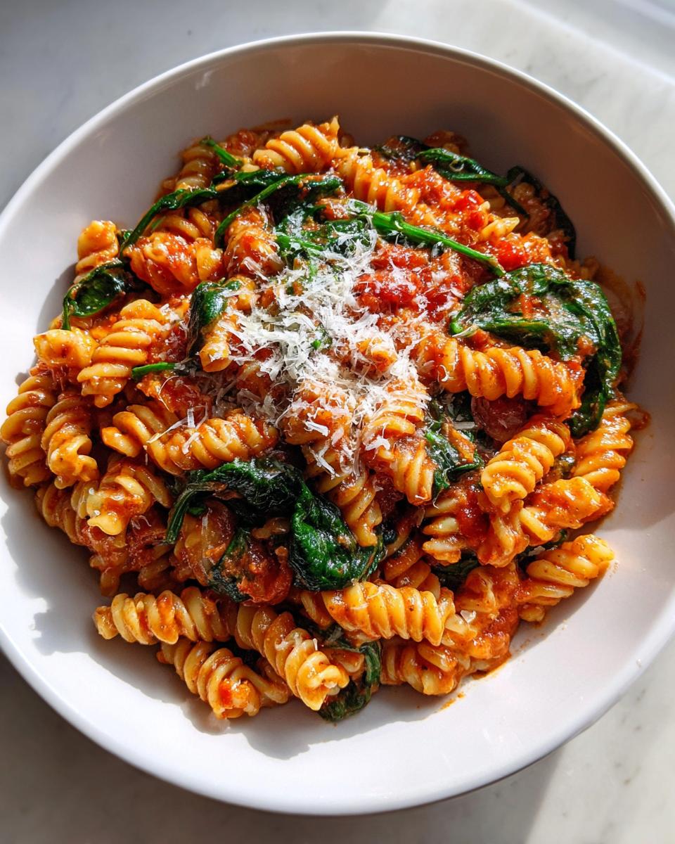 Creamy Tomato Pasta with Spinach - detail 2