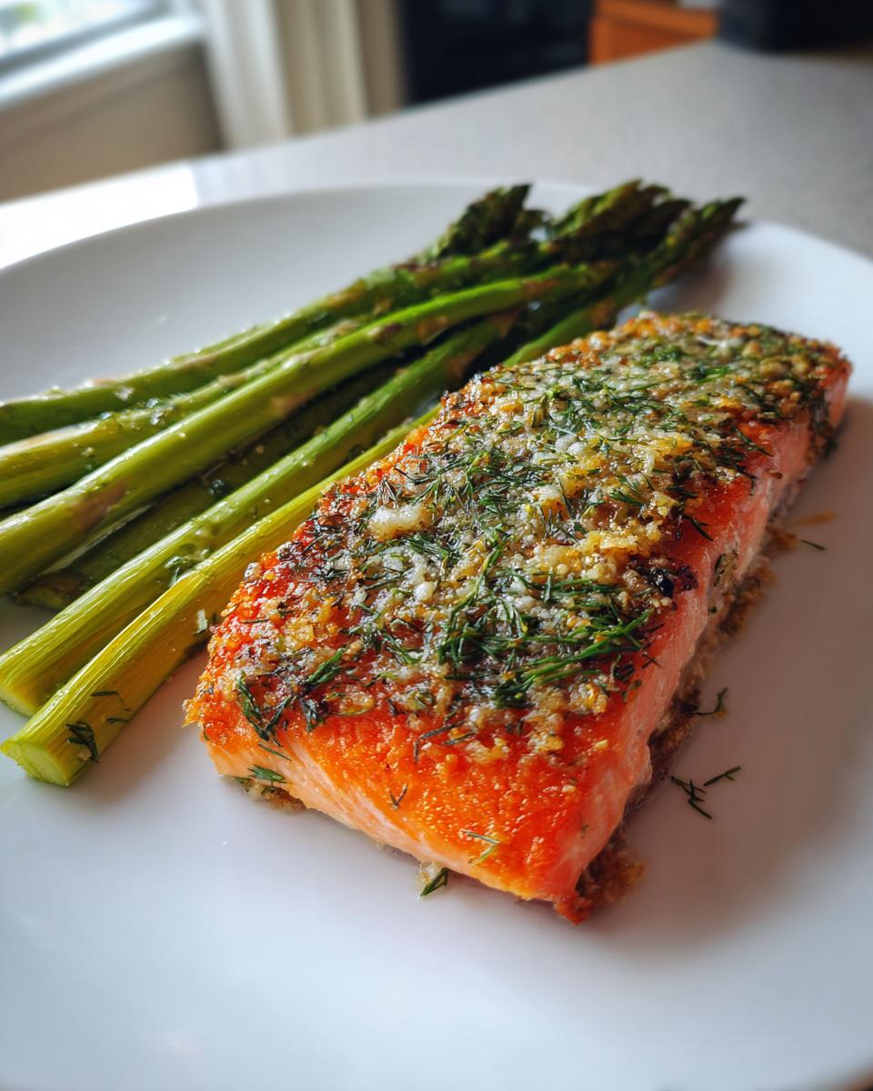 Lemon Dill Salmon with Roasted Asparagus - detail 2