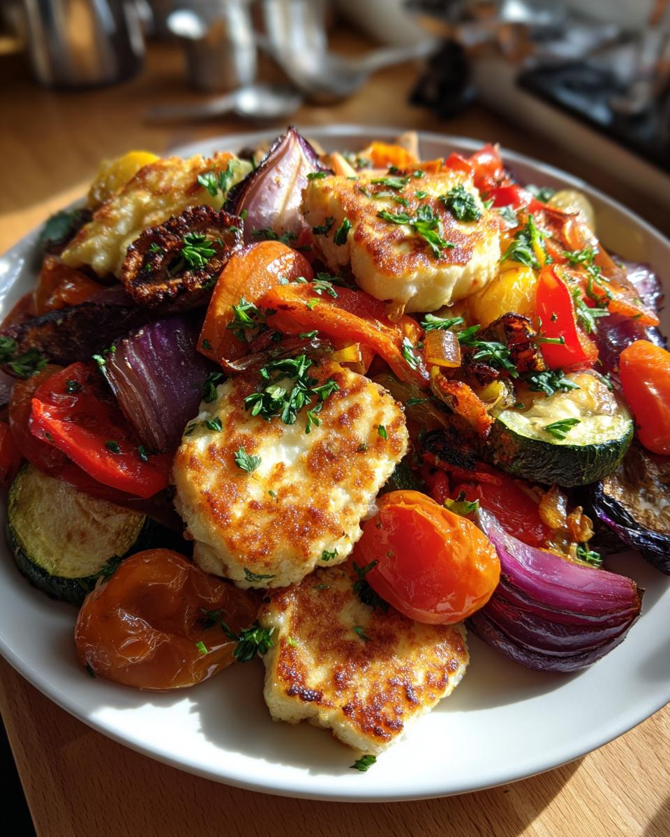 Roasted Vegetable and Halloumi Traybake - detail 2