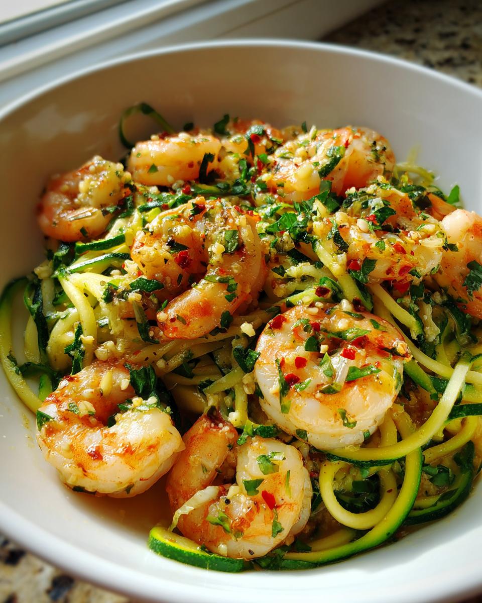 Shrimp Scampi with Zucchini Noodles - detail 2