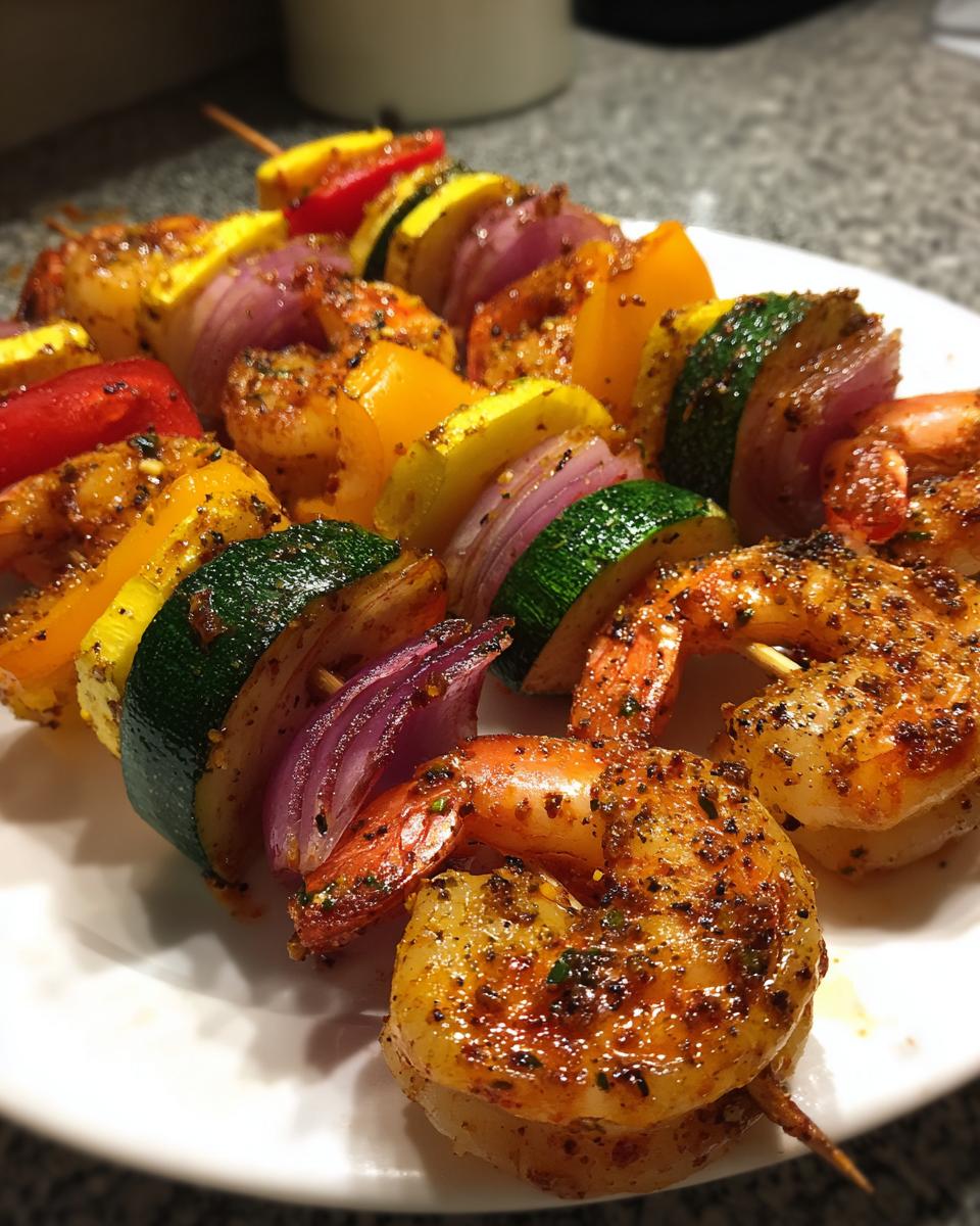 Spicy Shrimp and Vegetable Skewers - detail 2
