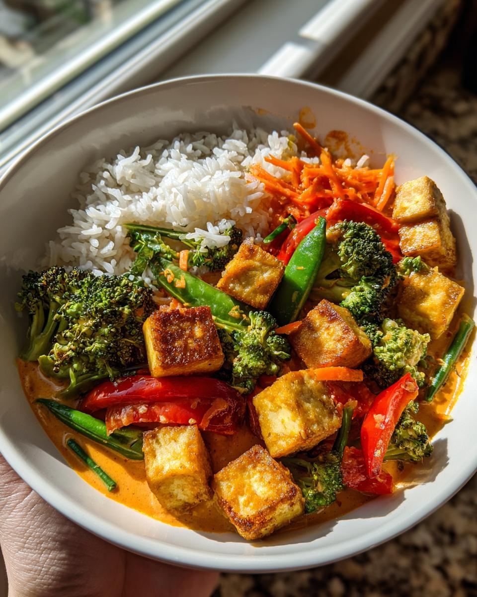 Thai Red Curry with Tofu and Vegetables - detail 2