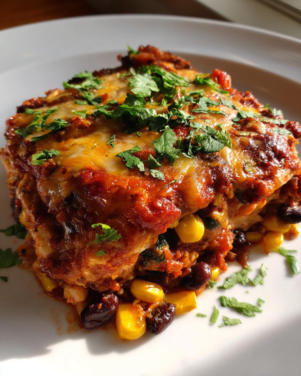 Vegetarian Enchilada Casserole - detail 2