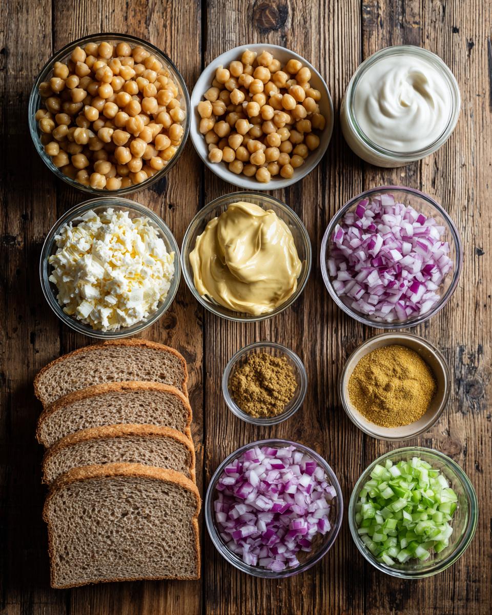 Curried Chickpea Salad Sandwiches - detail 1