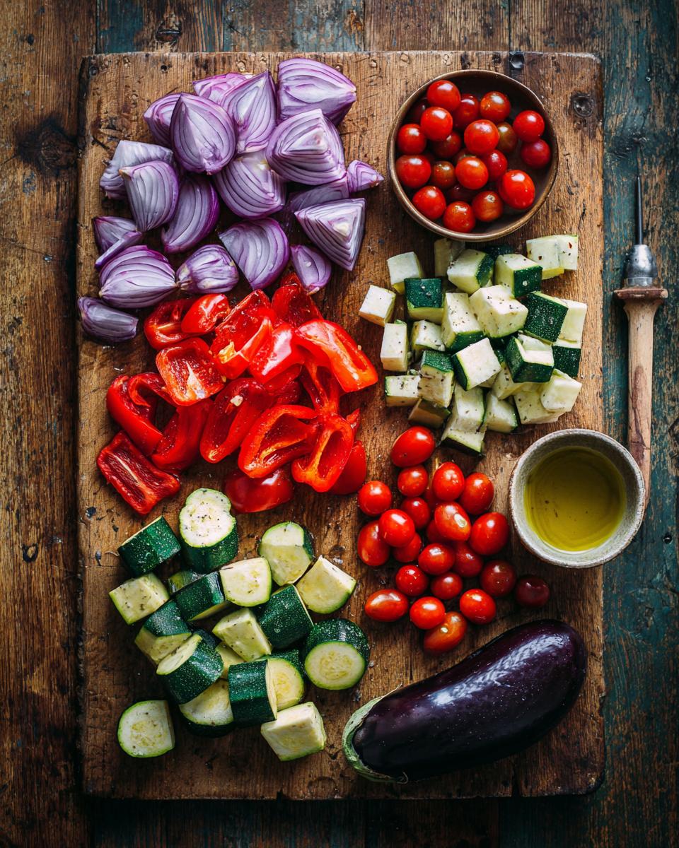 Roasted Vegetable and Halloumi Traybake - detail 1