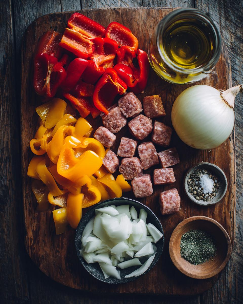 Sheet Pan Sausage and Peppers - detail 1