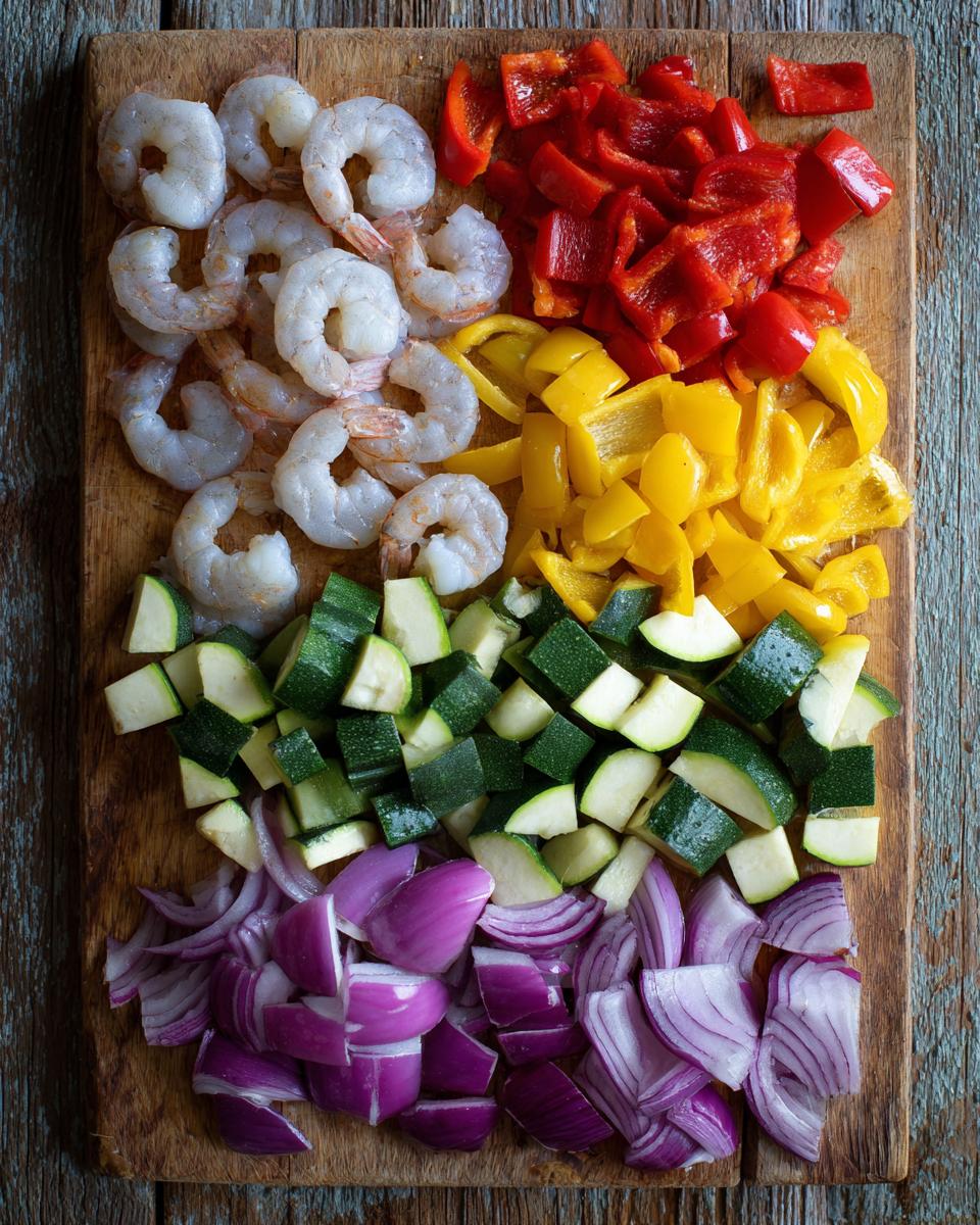 Spicy Shrimp and Vegetable Skewers - detail 1